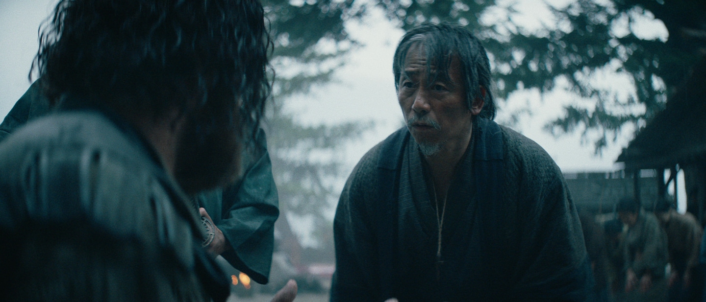 Muraji addresses the captive Blackthorne in Ajiro Village